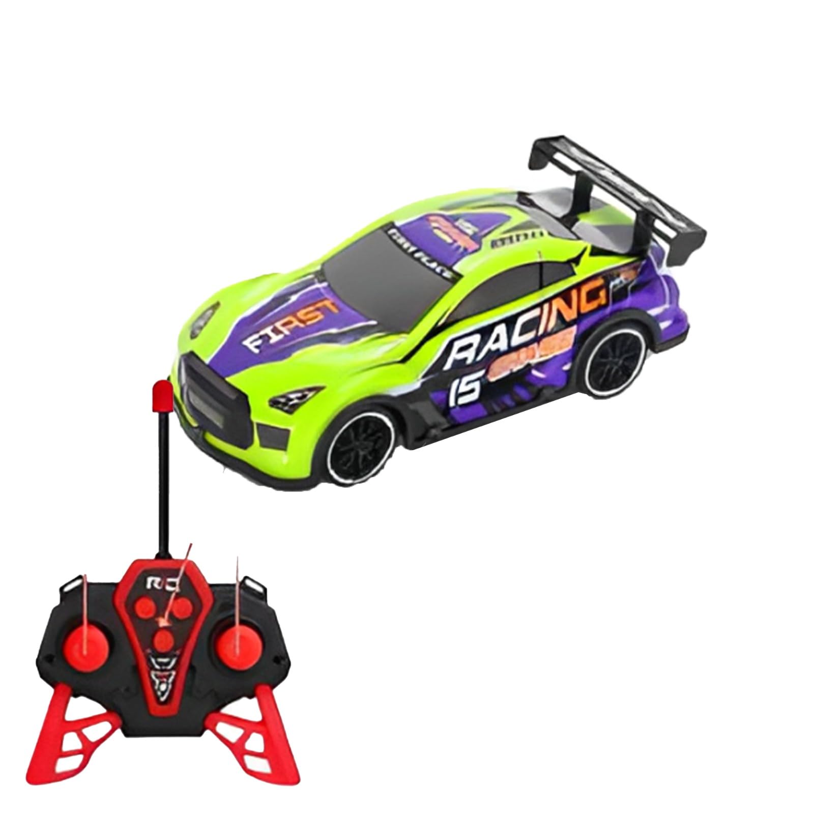 PNJB RC Drift Car, Remote Control Car, Racing Sport Toy for Adults Boys Girls Kids Gift, High-Speed RC Car with LED Lights, Exciting and Interesting, Fun Toy, (GREEN)