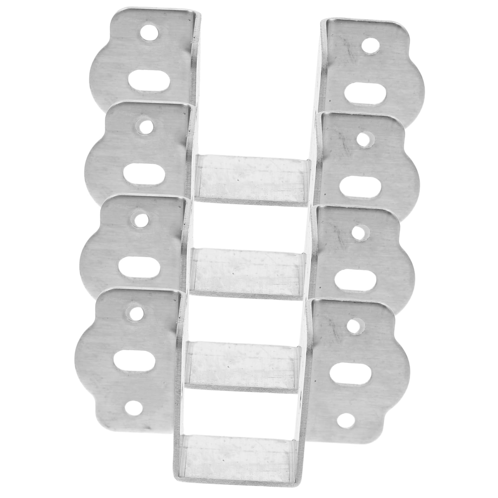 SEWACC 4pcs U Shaped Bed Rail Brackets Durable Support Hardware for Headboard Bed Frame Stabilization Easy to Install and Structural Integrity