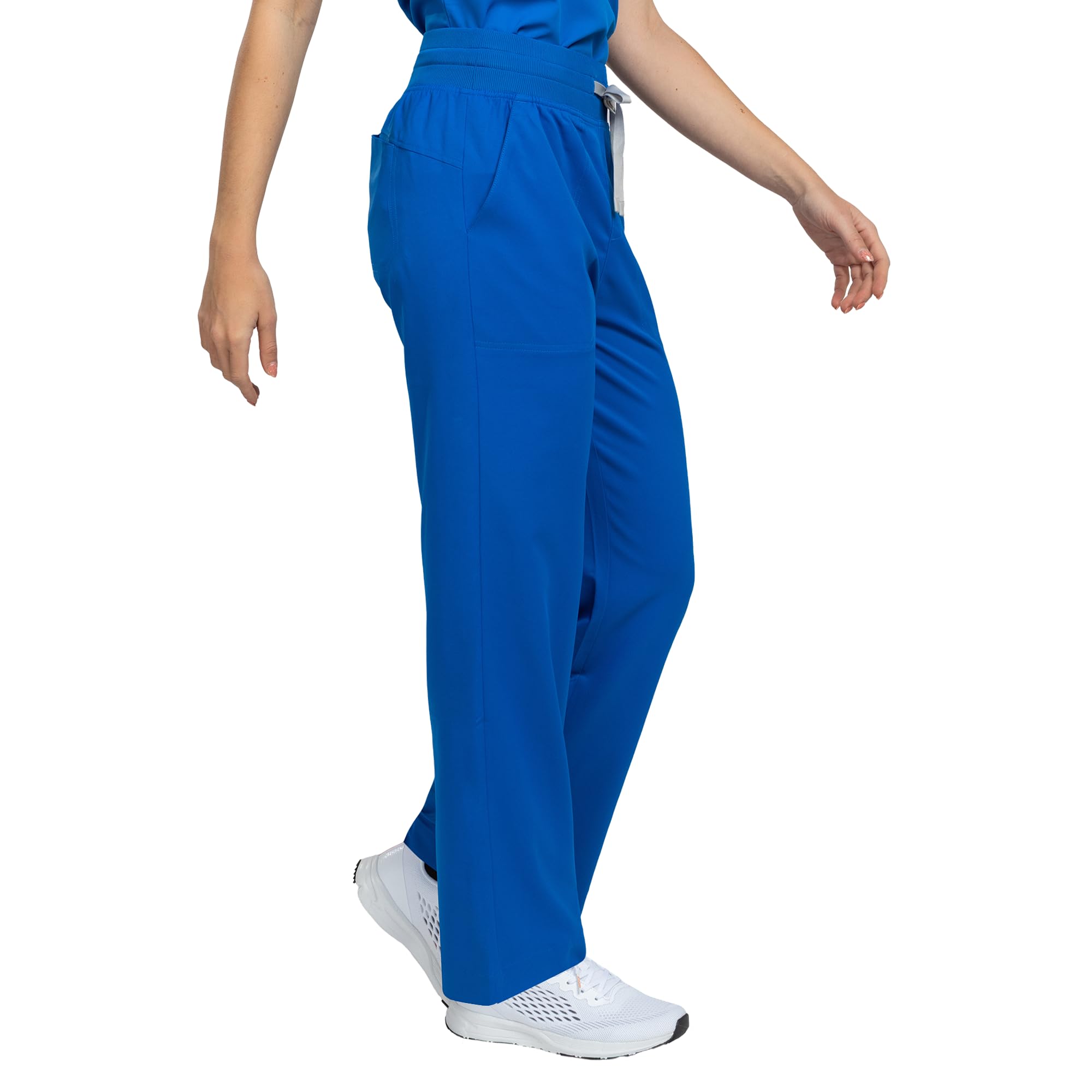 B-well Aurelia Pantalones médicos rectos antimicrobianos antiolores 6 bolsillos cintura ajustable