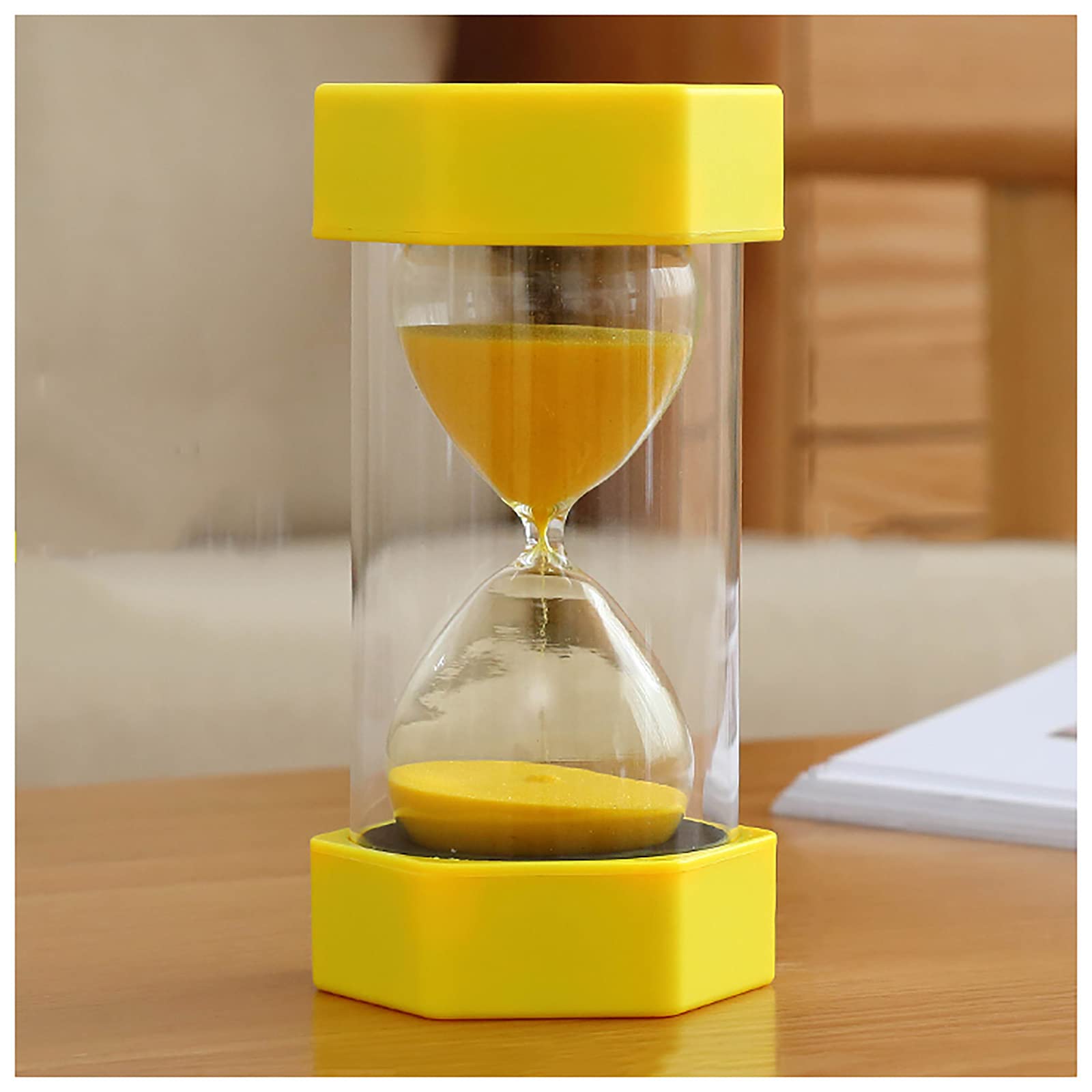 Reloj de Arena, Reloj de Arena for niños, Temporizador Cocina 15, 20, 30 y 60 Minutos, Ideal for, aulas, Juegos, Oficina educación en casa(Unique Colour,15 Minutes)