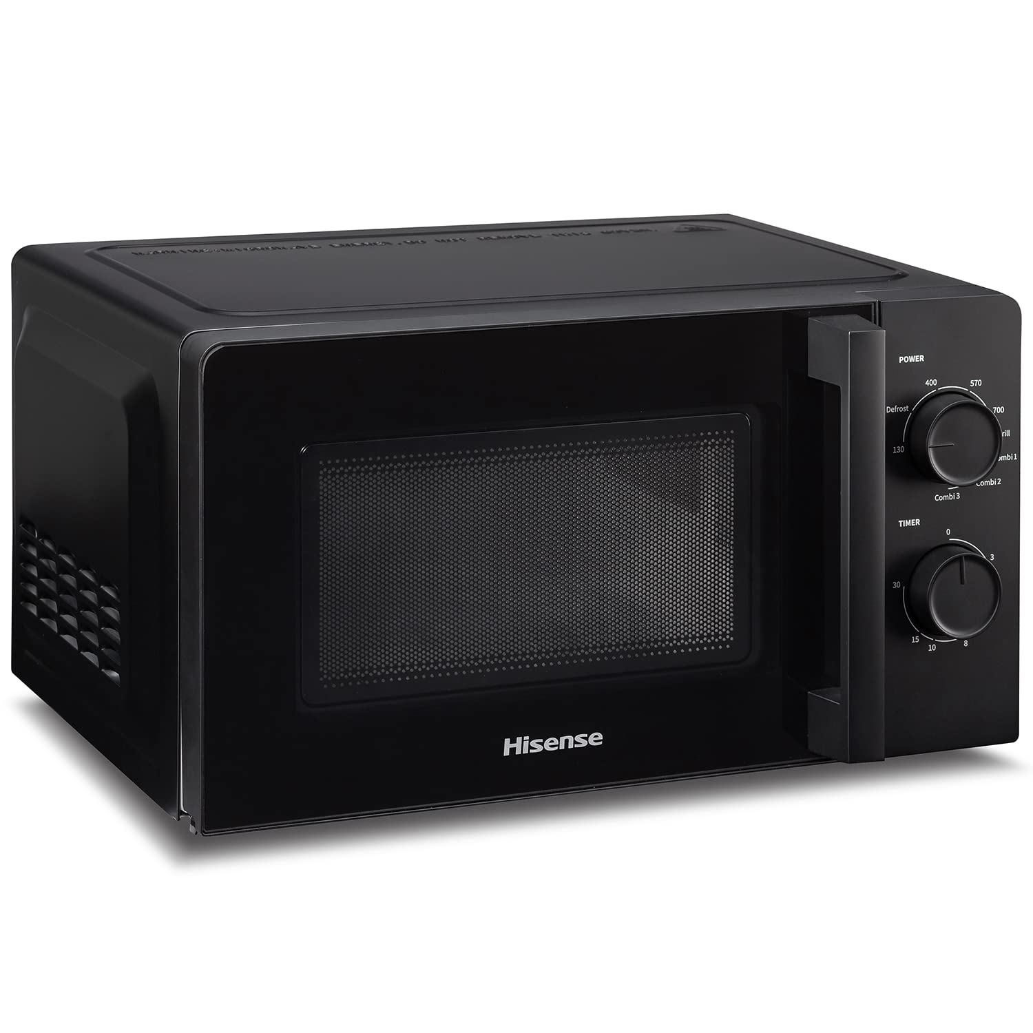 Hisense H20MOBS1HG Forno Microonde con Controllo Meccanico, Capacità 20 L, Potenza 700 Watt su 6 Livelli, Colore Nero