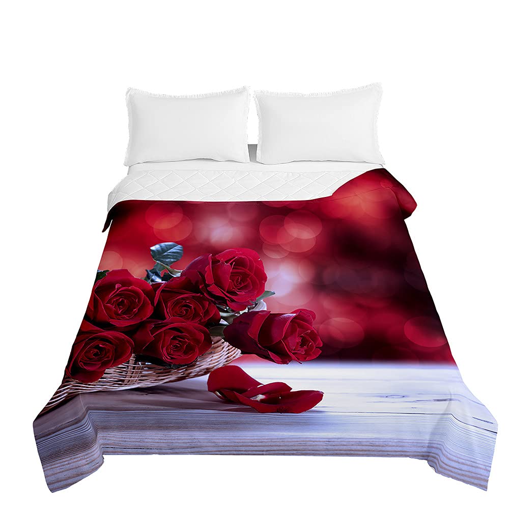 Couette d'été fraîche rose 180x220cm lavable en machine sans housse