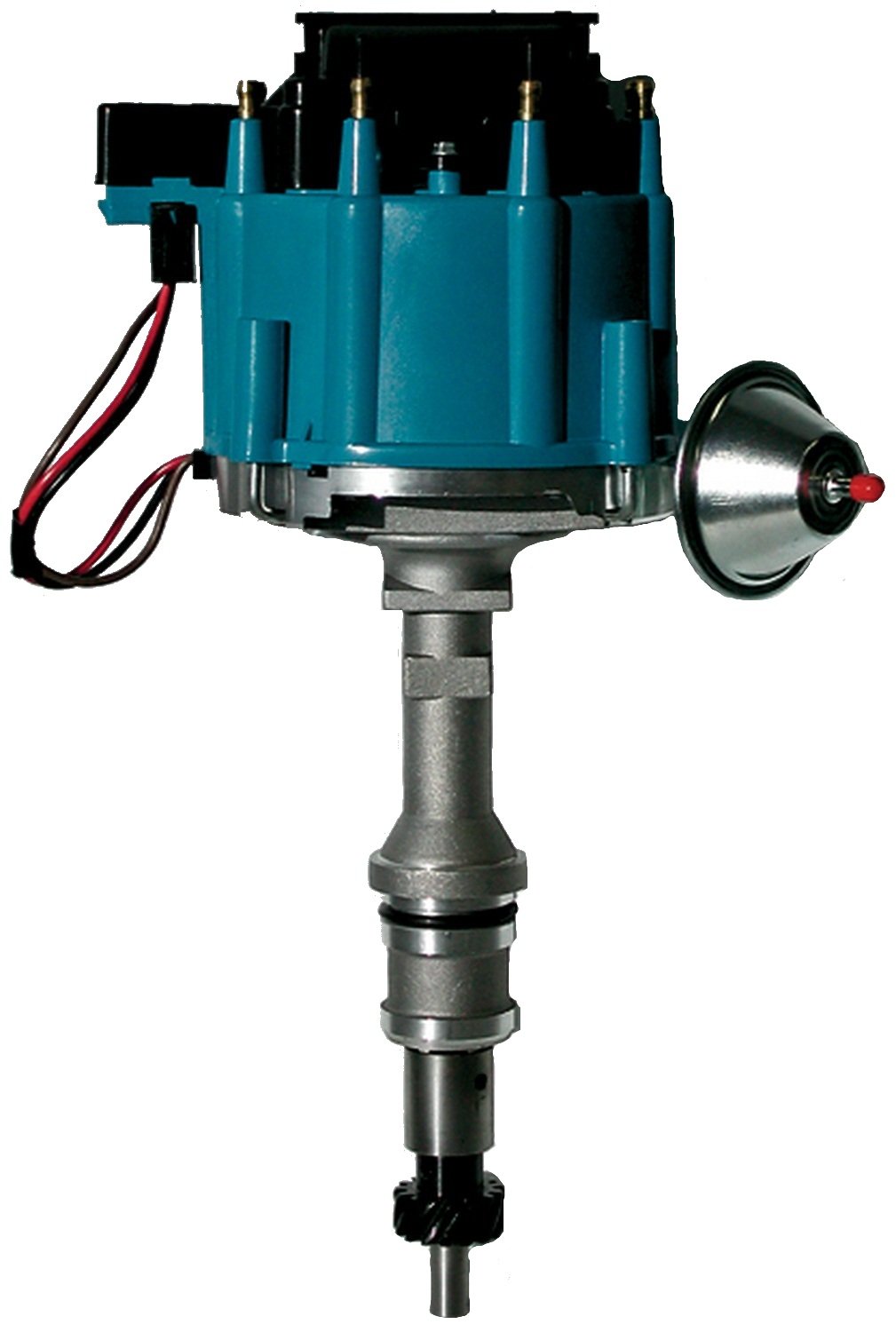 Proform 66980B Vacuum Advance HEI Distributor with Steel Gear and Blue Cap for Ford 351C-400/429/460