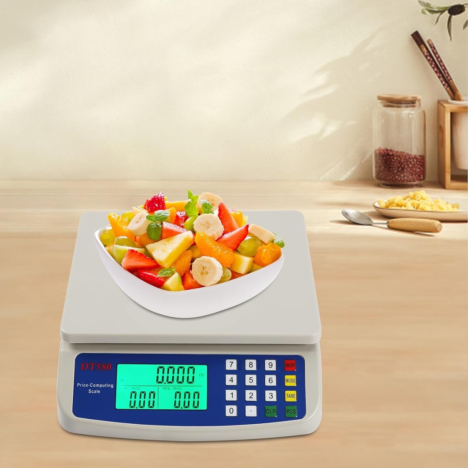 Cyfrowa Waga Kuchenna, Elektroniczna Waga Kuchenna 30 Kg | Z Wyświetlaczem LCD, Cyfrową Precyzją 1 G, Funkcjami Obliczania Tary/szt./ceny, Dla Domu, Piekarni I Restauracji