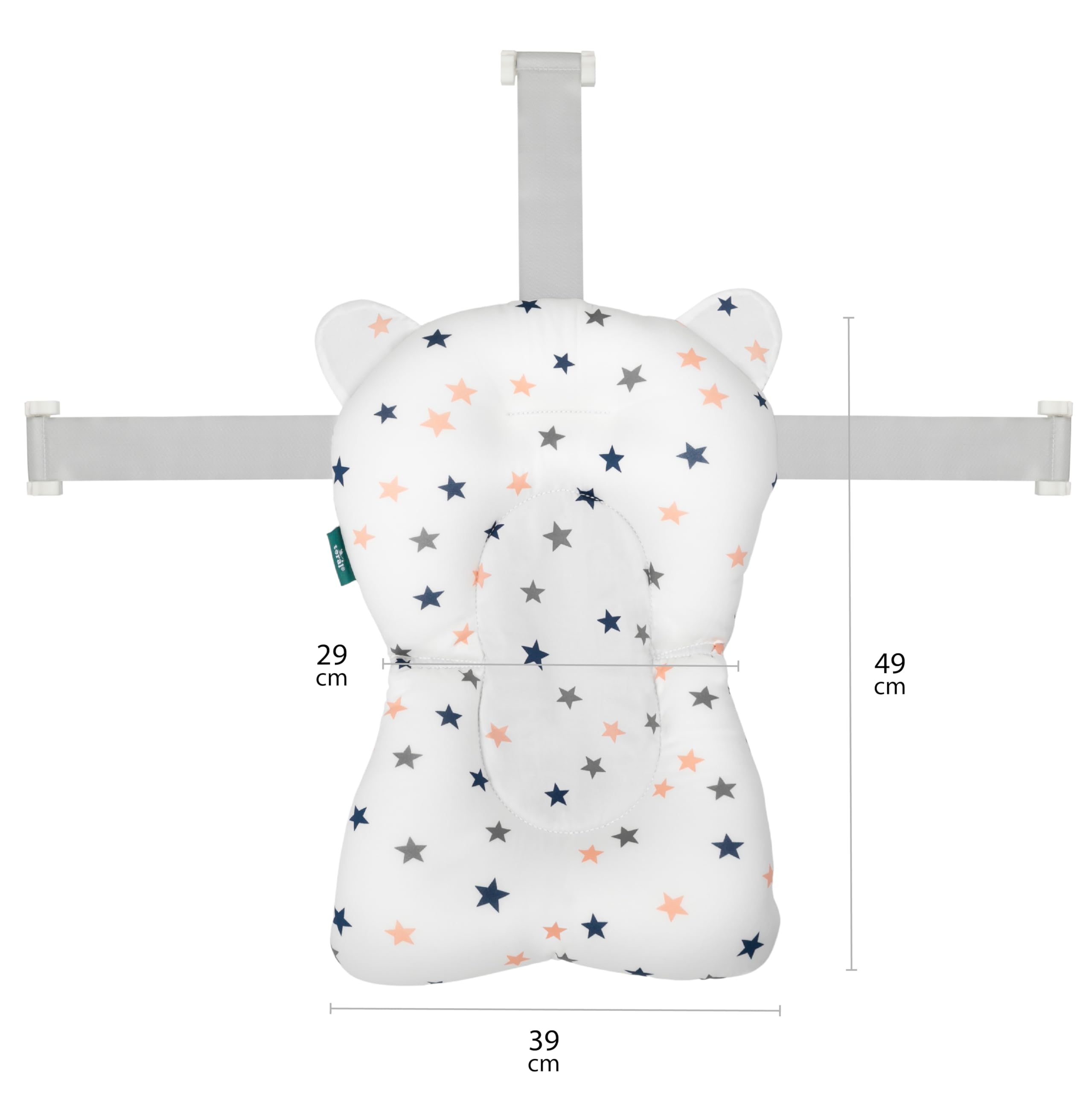 Toral Bañera Bebe con Patas y Cojín Comoda, Facil de Guardar, con Tapón y Patas Antideslizantes - Bañera Bebé Plegable Portatil - Asiento Bañera Bebe Modelo Vera