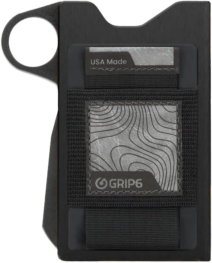 GRIP6Wallet Builder - Mens Front Pocket Wallet - Slim Card Holder (Ninja)