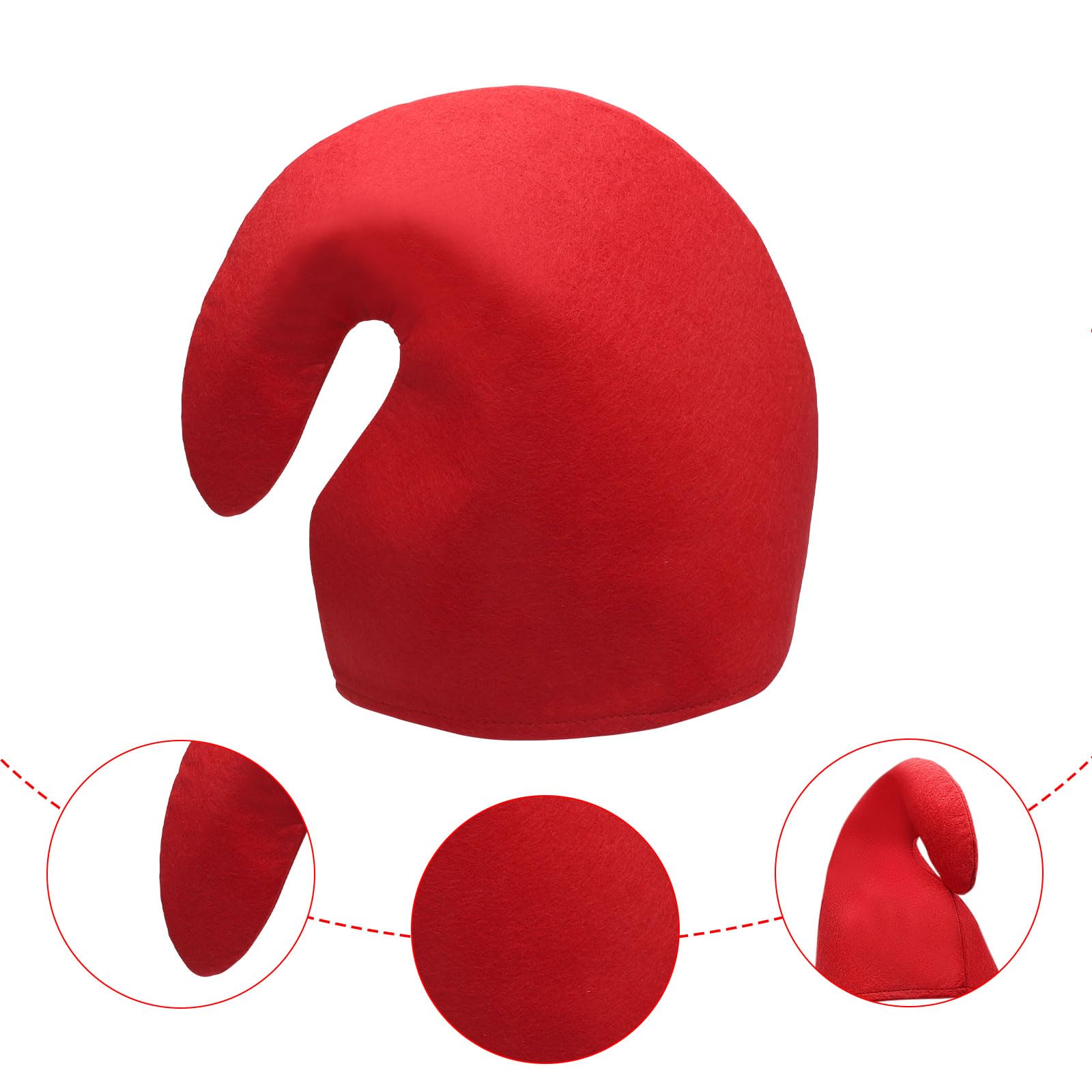 HENGBIRD 7 Sztuk Czapki Krasnala dla Dorosłych, Kolorowa Czapka Elfa z Włókniny, Zabawne Nakrycie Głowy, Dodatek do Kostiumu na Karnawał, Cosplay, Halloween