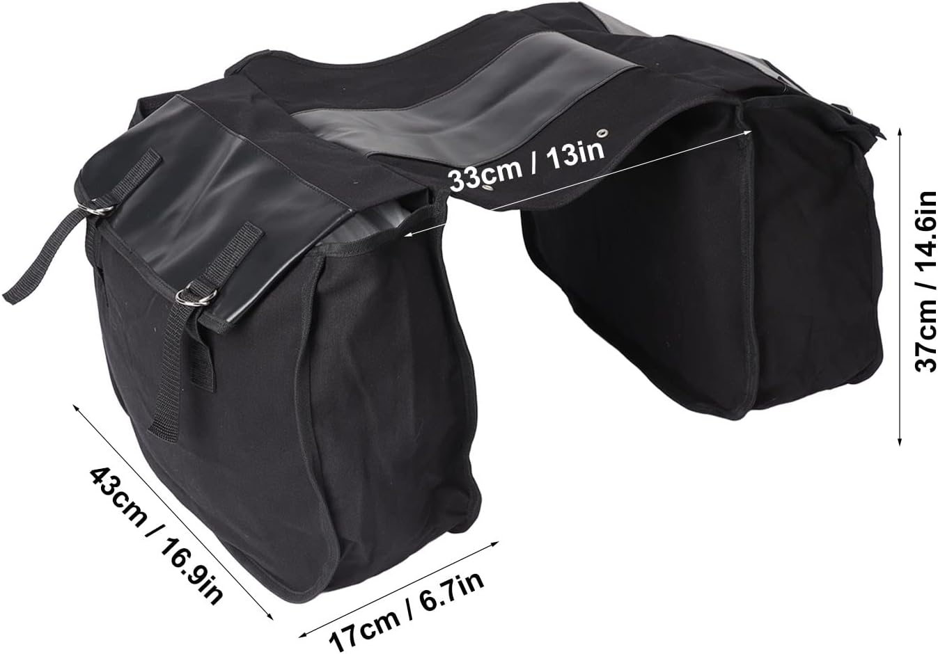 Rear Bike Rack Bag, Portable Bike Pannier Bag Large Capacity Bicycle Trunk Bag Bike Saddle Panniers Cycling Pannier Trunk Carrier for Travel Outdoor (Black)