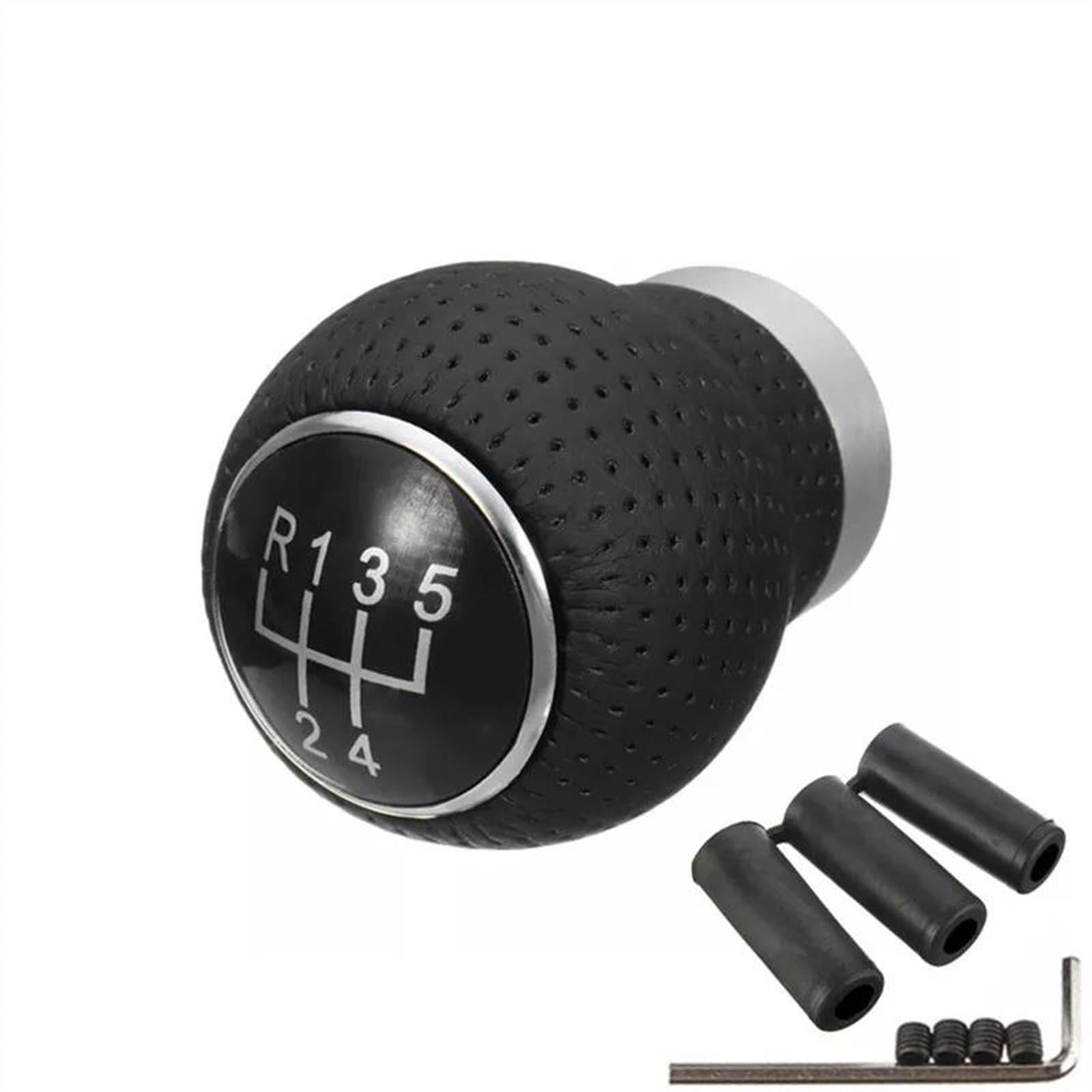 SDCFFC Car Gear Shift Knob 5Speed Universal MT Leather Gear Shift Knob Replacement for Gearshift Vites Topuzu Shifter Stick Lever Headball Pen Gear knob