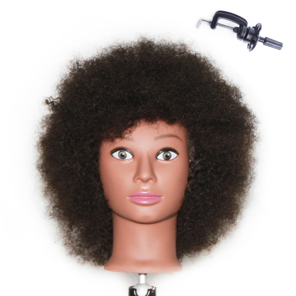 Afro Mannequin Head 100 Human Hair Hairdresser Training