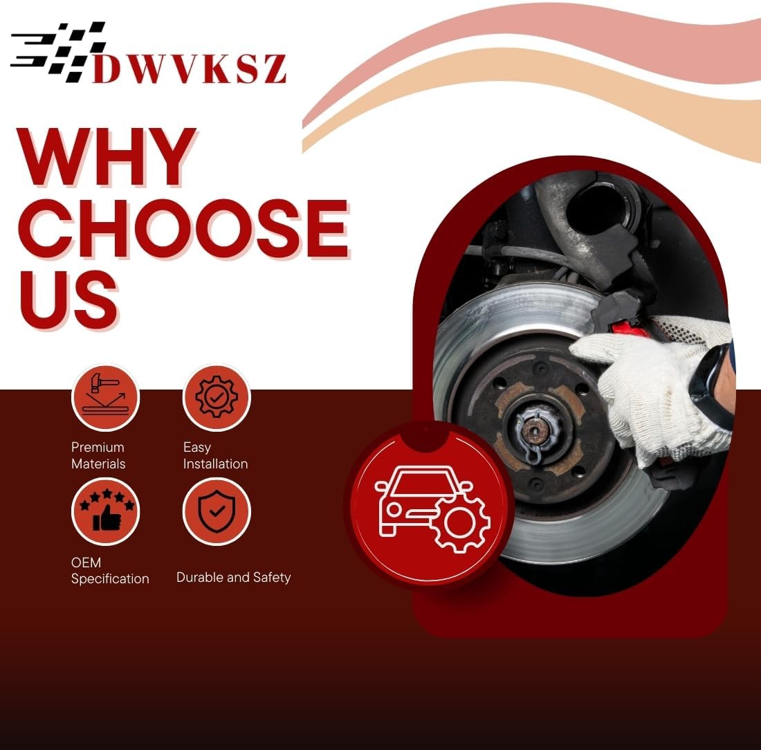 Replace 8970352571, Front Brake Pad and Rear Parking Brake Shoe for Honda Passport 3.2L 1994 1995 2000 2001, for Isuzu Rodeo Sport 2.2L 2001, for Rodeo Sport 3.2L 2001, 2 Pack