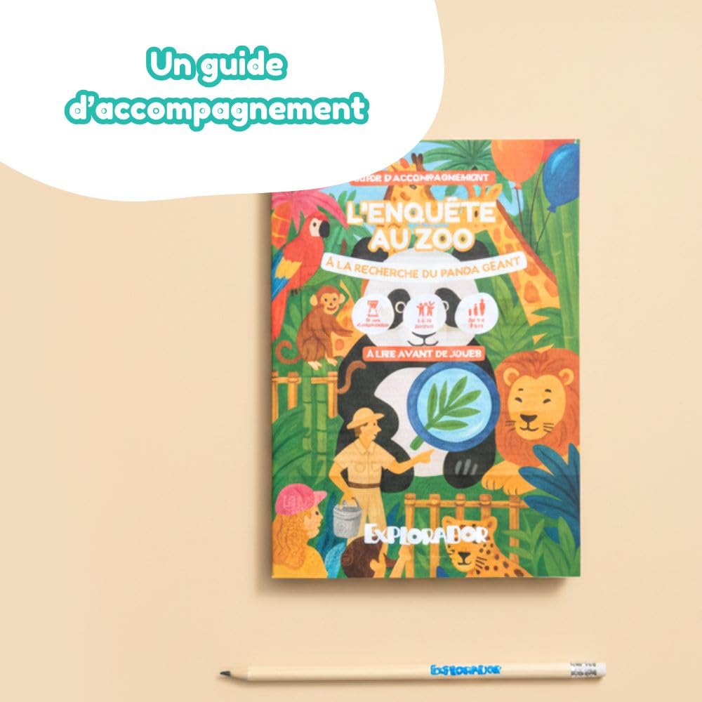 Explorador Kit Chasse au Trésor & Enquête pour Enfant 4-5 Ans - À la Recherche du Panda Géant - Jeu Éducatif Audio et Physique (+75 Min de Jeu)