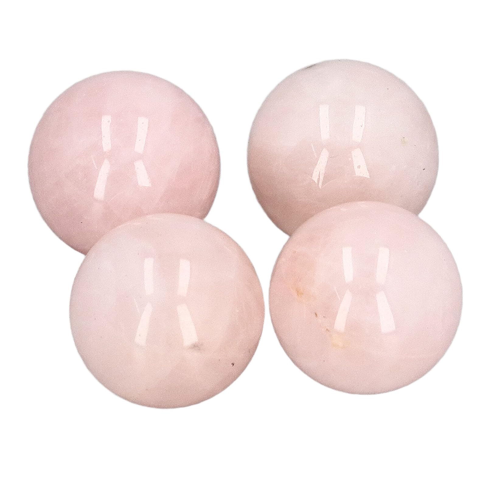Rose Quartz Crystal Balls, Rose Quartz Ball 4 Pieces Clear Negative Energy for Decoration, Pink - Image 2