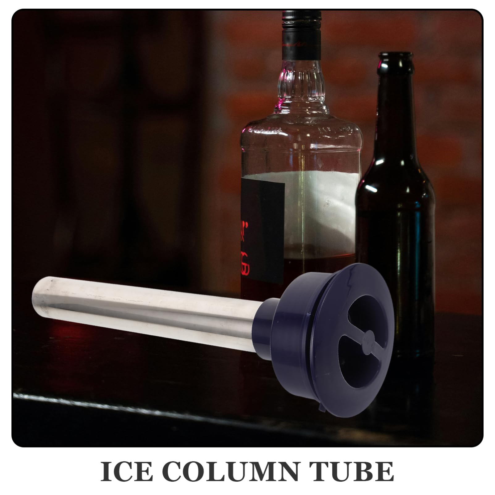 Tubo de Hielo de Acero Inoxidable Reutilizable para Bebidas, Plata