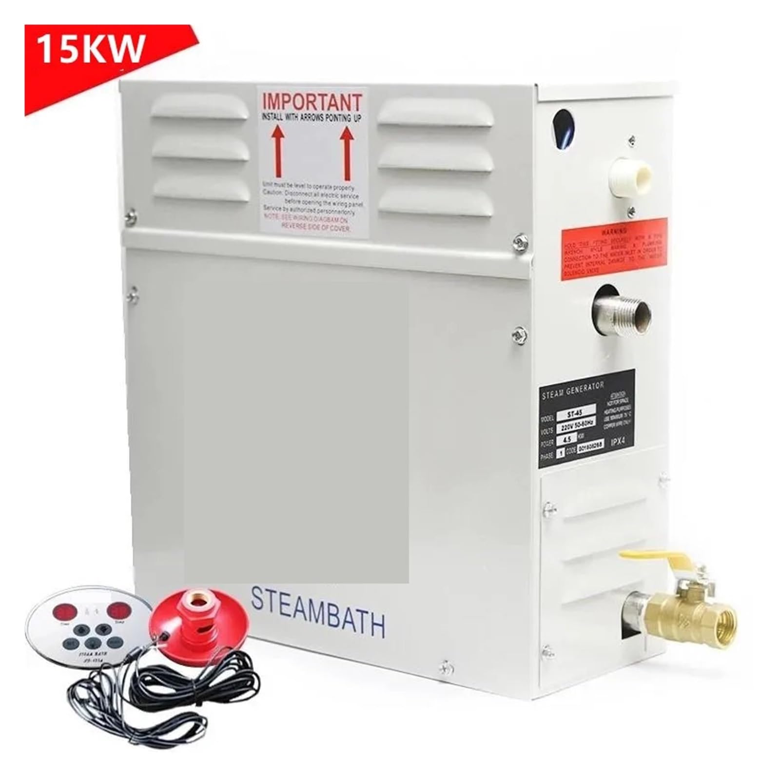 Generator Pary Do Sauny, Wanna, Prysznic, Moc 3-18 KW, Cyfrowy Sterownik SPA(ST-150)