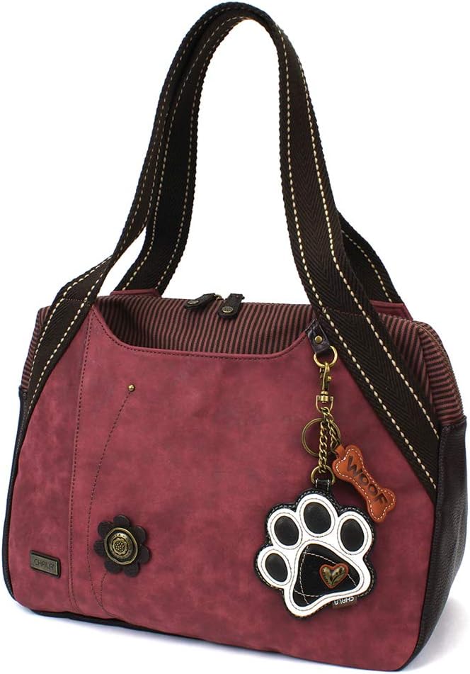 CHALA Bowling Tote Bag Burgundy