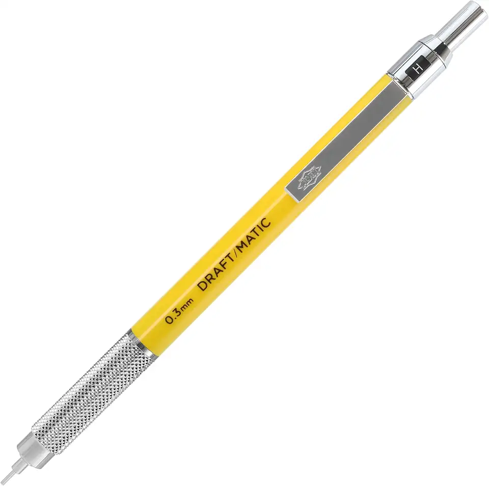 ALVIN Lapiseira DM03 Draft/Matic®, 0,3 mm, ferramenta de desenho e design de aço inoxidável para estudantes e profissionais, ótima para desenho, arquitetura, engenharia e arte