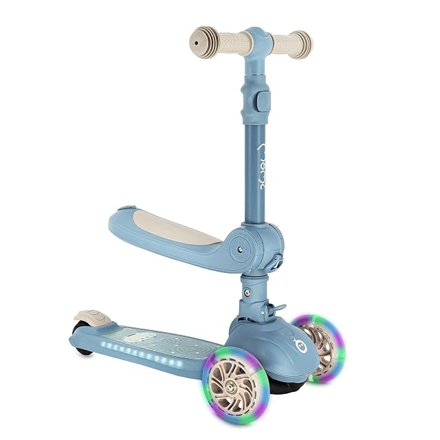 MoMi Debe Patinete Infantil 2 en 1 con Asiento, Correpasillos y Patinete de Equilibrio, Altura Ajustable
