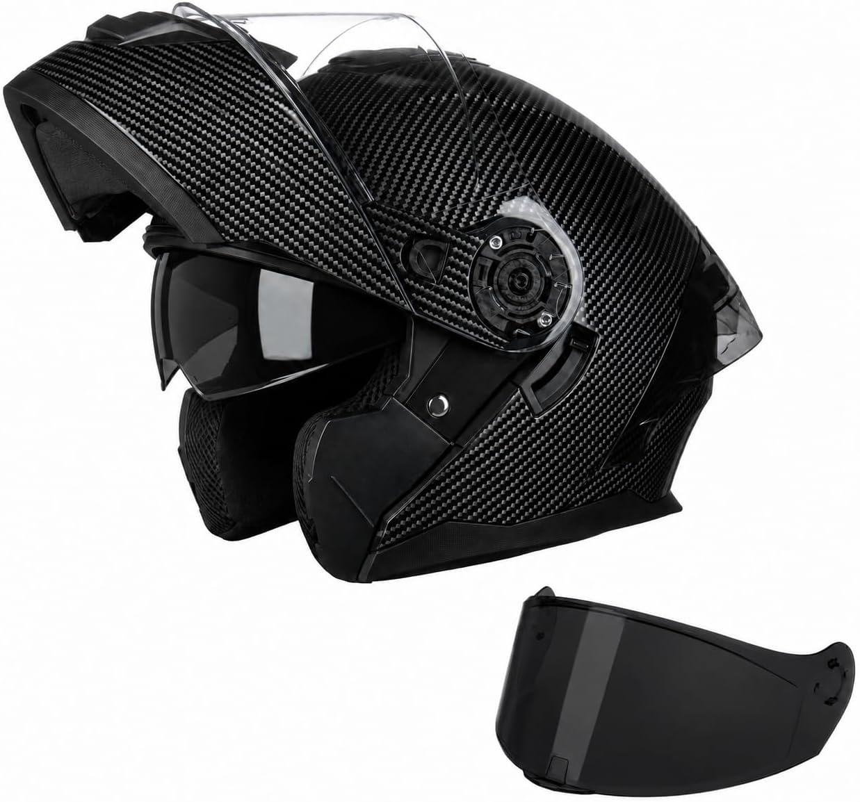 Modular Motorcycle Helmet with Flip-Up Design, DOT Approve with Extra Clear Visor, Full Face Motorcycle Helmets