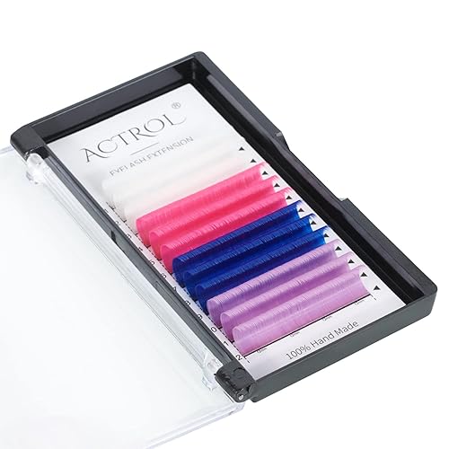 Extensiones de pestañas de colores Easy Fan de 0.591 in, mezcla multicolor, rizo C, fácil de abanear, 0.004 in, pestañas autoprefabricadas con Extensiones de pestañas de colores Easy Fan de 0.591 in, mezcla multicolor, rizo C, fácil de abanear, 0.004 in, pestañas autoprefabricadas con