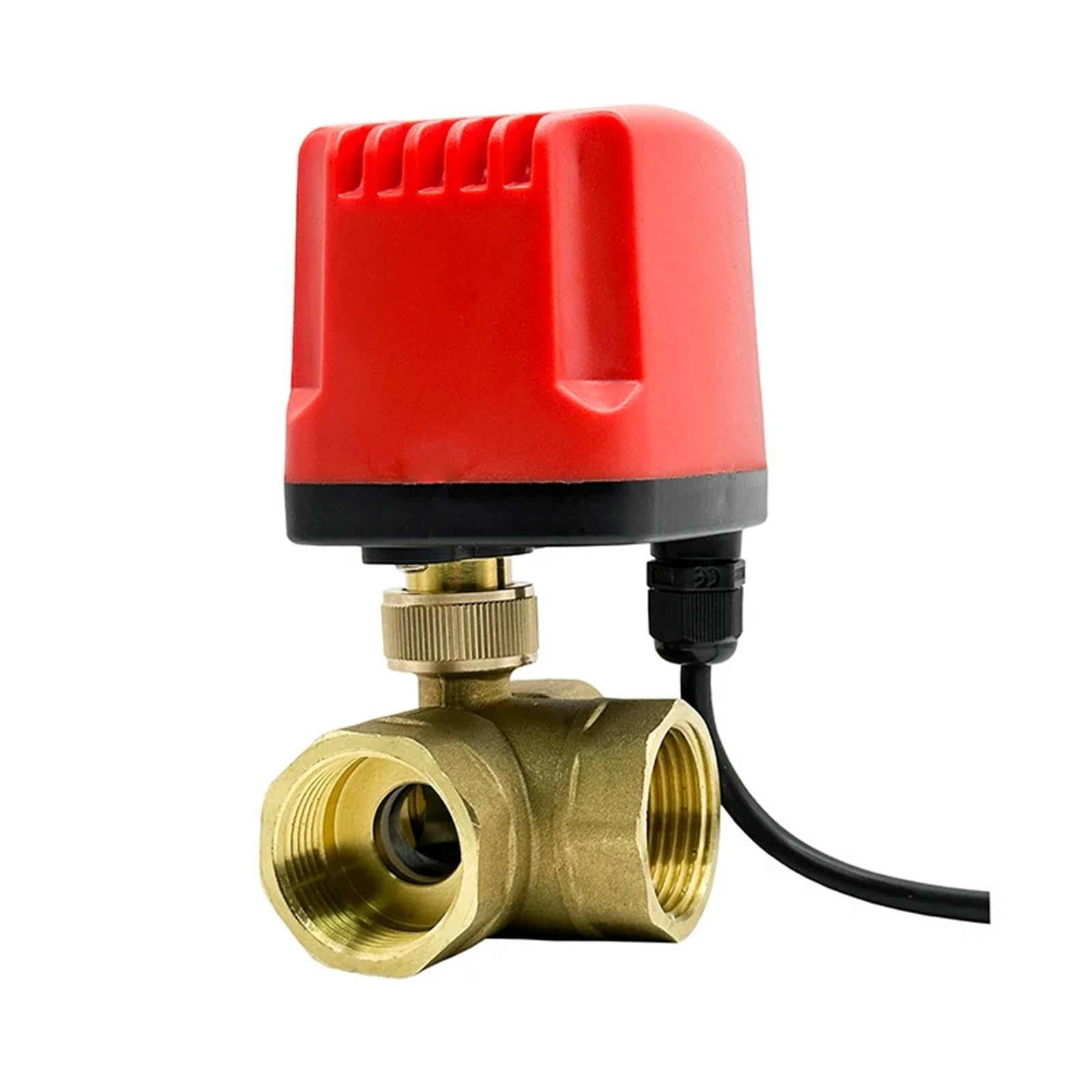 Valvola a sfera motorizzata impermeabile a tre vie da 1/2", 3/4", 1", 2", in ottone, a tre fili, a due controlli(1-1/2",T TYPE_220AC_CR04)