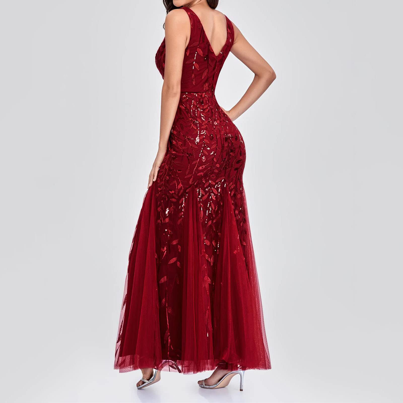 Abiti Donna Estivi Eleganti Ballo Abiti Lunghi Festa alla Moda Vestito da Sera Eleganti Cocktail Party Cerimonia Abito da Donna Sposa da Sera Vintage Vestito da Damigella