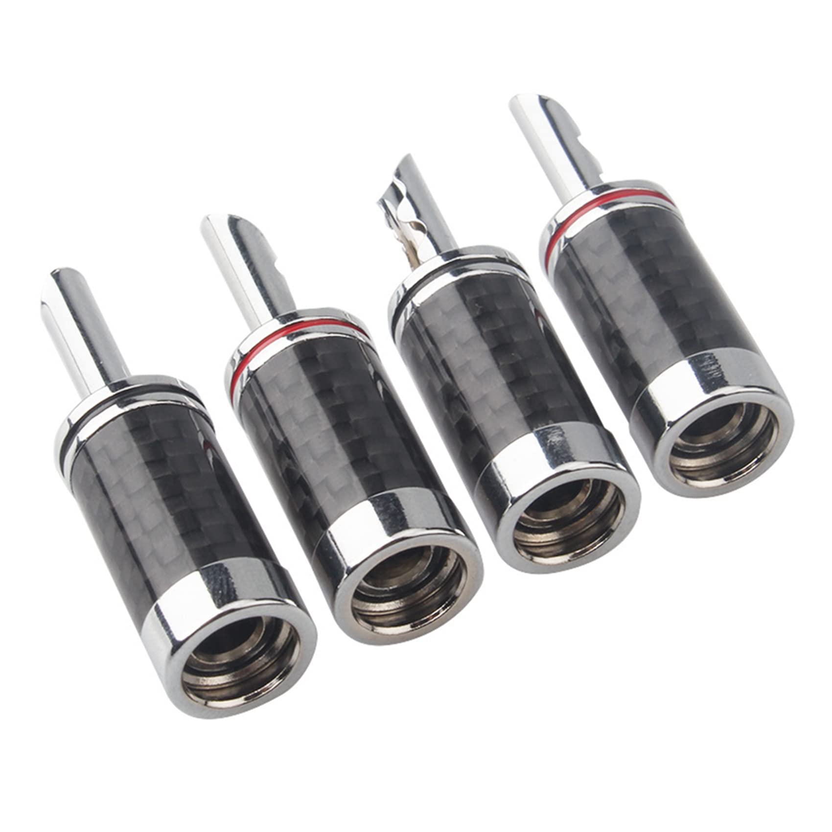Lot de 32 fiches bananes Hi-Fi HiFi DIY Fibre de Cuivre Revêtement Prise audio électrique Fiche banane