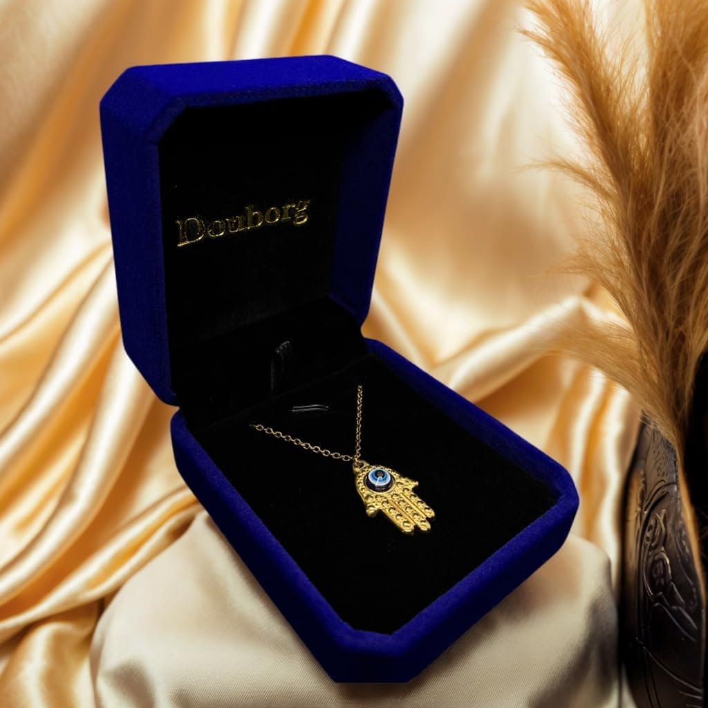 Gold Pendant Necklaces for Women – Evil Eye, Hamsa Hand & Cross Charms – 18K Gold Plated Jewelry, Spiritual Protection, Minimalist Gifts for Her - Image 6