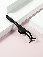 Vista 7 de Pinzas de pestañas postizas para racimos de pestañas, 3 piezas, herramienta aplicadora profesional de pestañas de acero inoxidable, pinzas