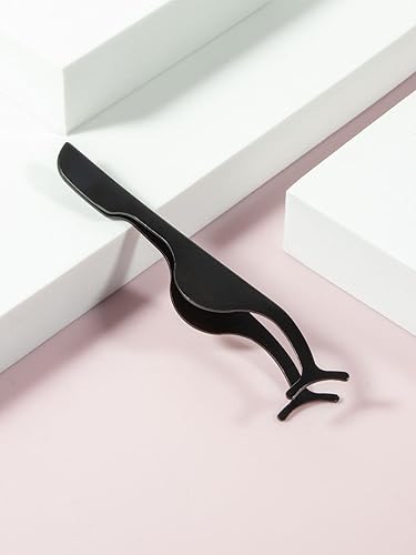 Miniatura 8 de Pinzas de pestañas postizas para racimos de pestañas, 3 piezas, herramienta aplicadora profesional de pestañas de acero inoxidable, pinzas de