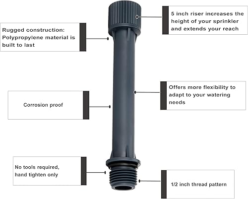 Miniatura 2 de Eden 99999 - Juego de 10 extensiones de aspersor de 5 pulgadas