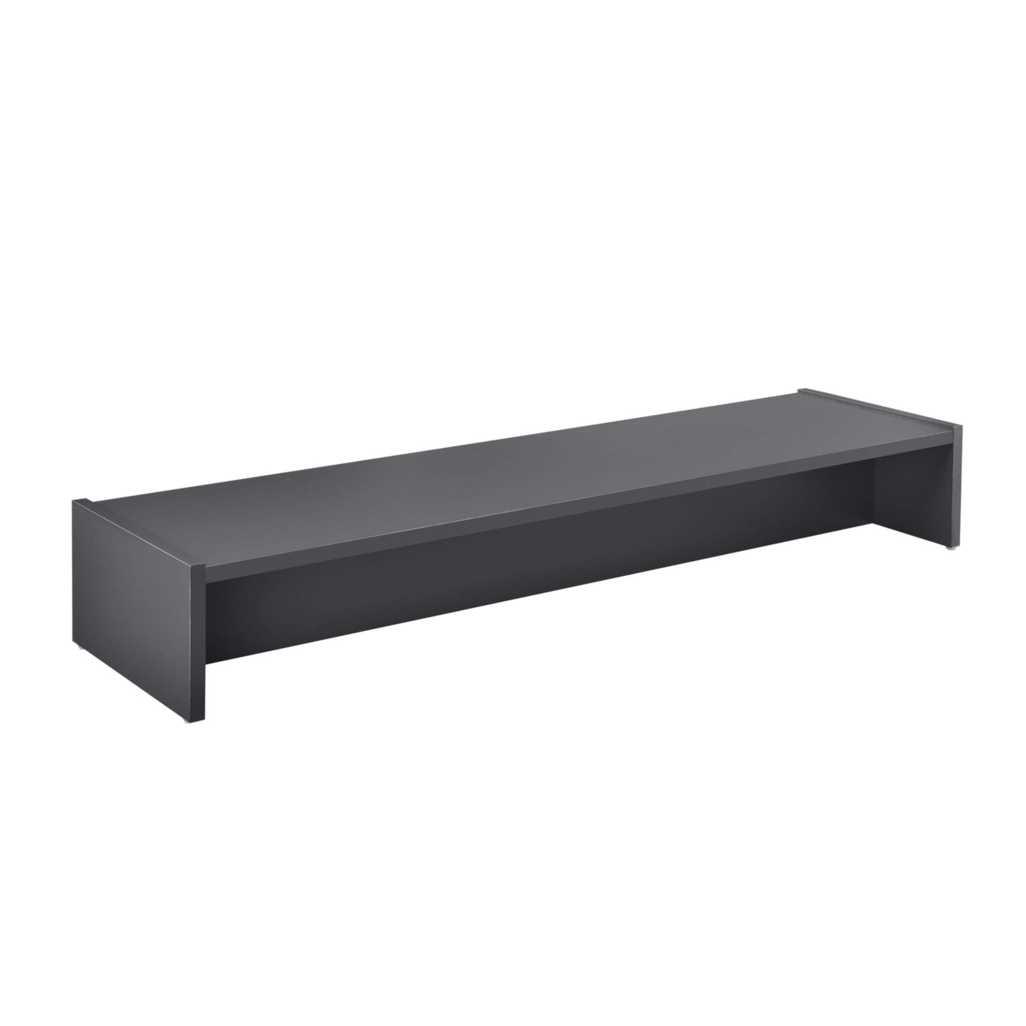 [en.casa] Supporto di Rialzo Monitor / TV / PC Portatile 100 x 27 x 15 cm Base per Schermi - Grigio Scuro