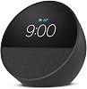 Echo Spot 2024 Release - Smart Alarm Clock with Alexa, Vivid Sound | Black