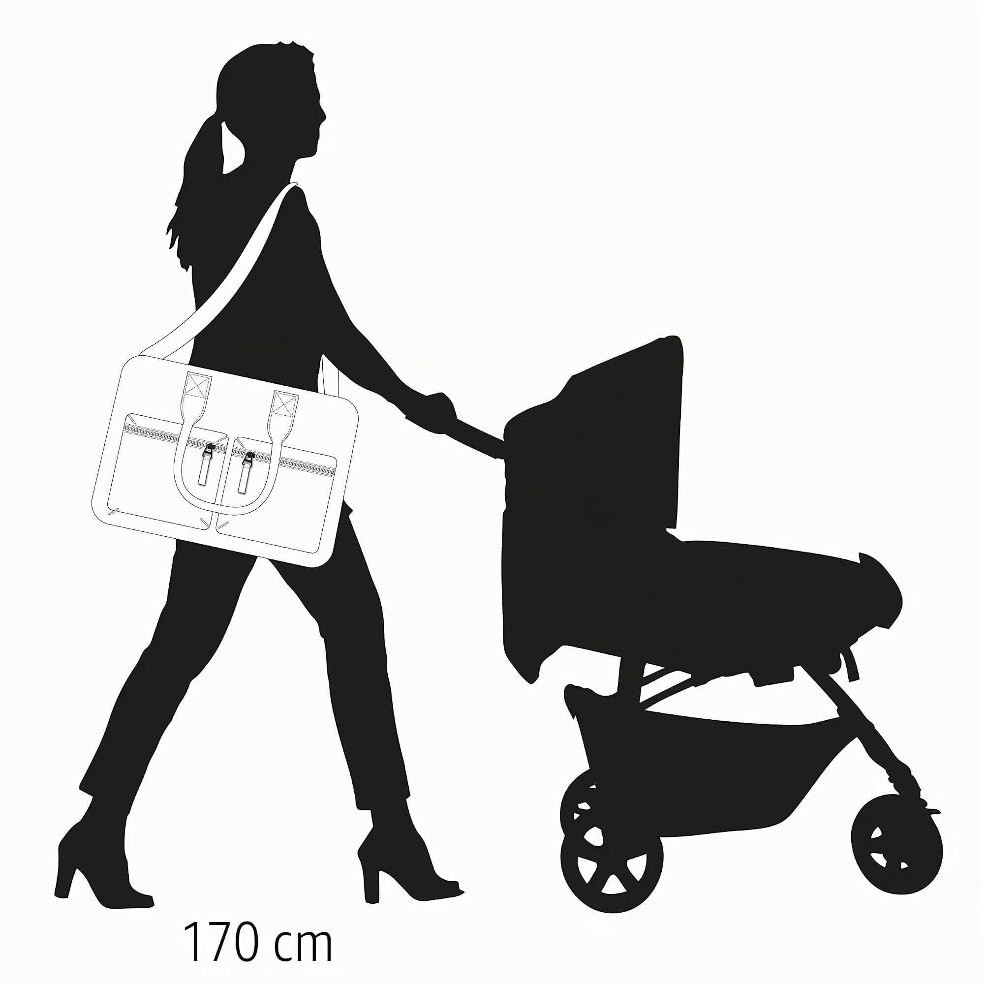 Mickey Mouse Endless Imagination | Sac à langer | Fabriqué en polyester robuste et étanche | Idéal pour les déplacements | Gris noir – Taille unique