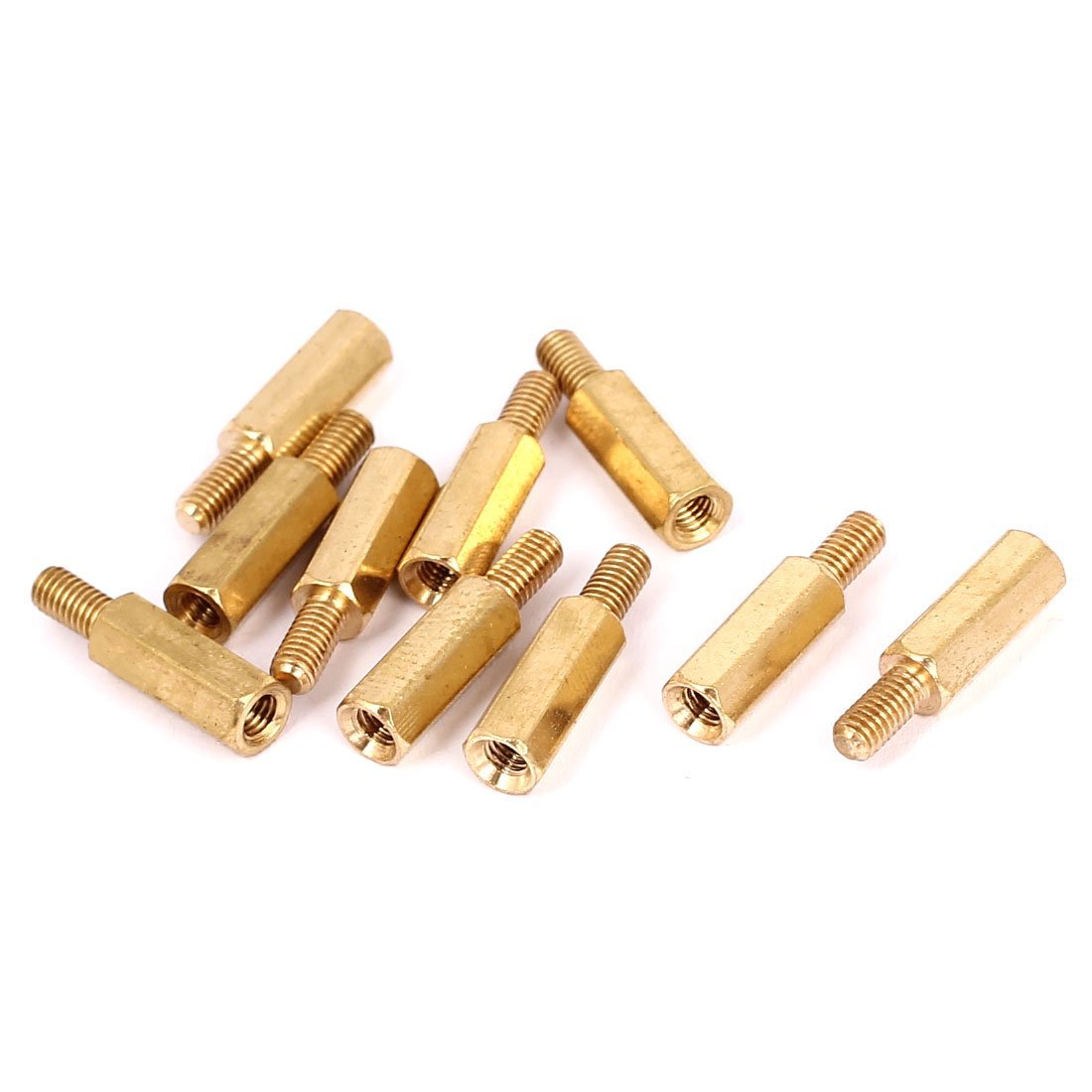 KTM Healthcare® M3x12mm+6mm Male to Female Thread Brass Hex Standoff Spacer 10Pcs-image-30