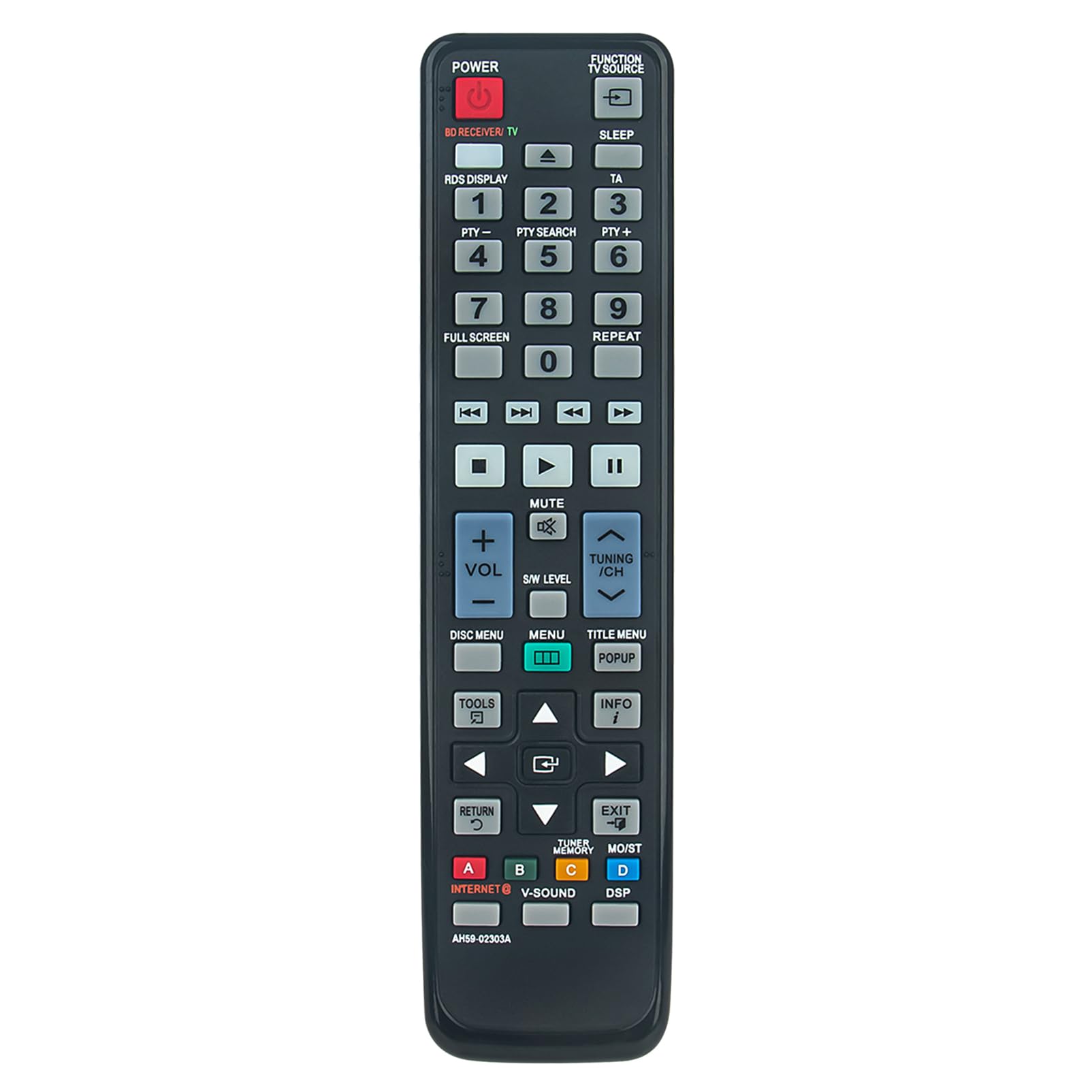 AIDITIYMI AH59-02303A Replacement Remote Compatible with Samsung Blu-ray DVD Player HT-C5200 HT-C5800 HT-C6200