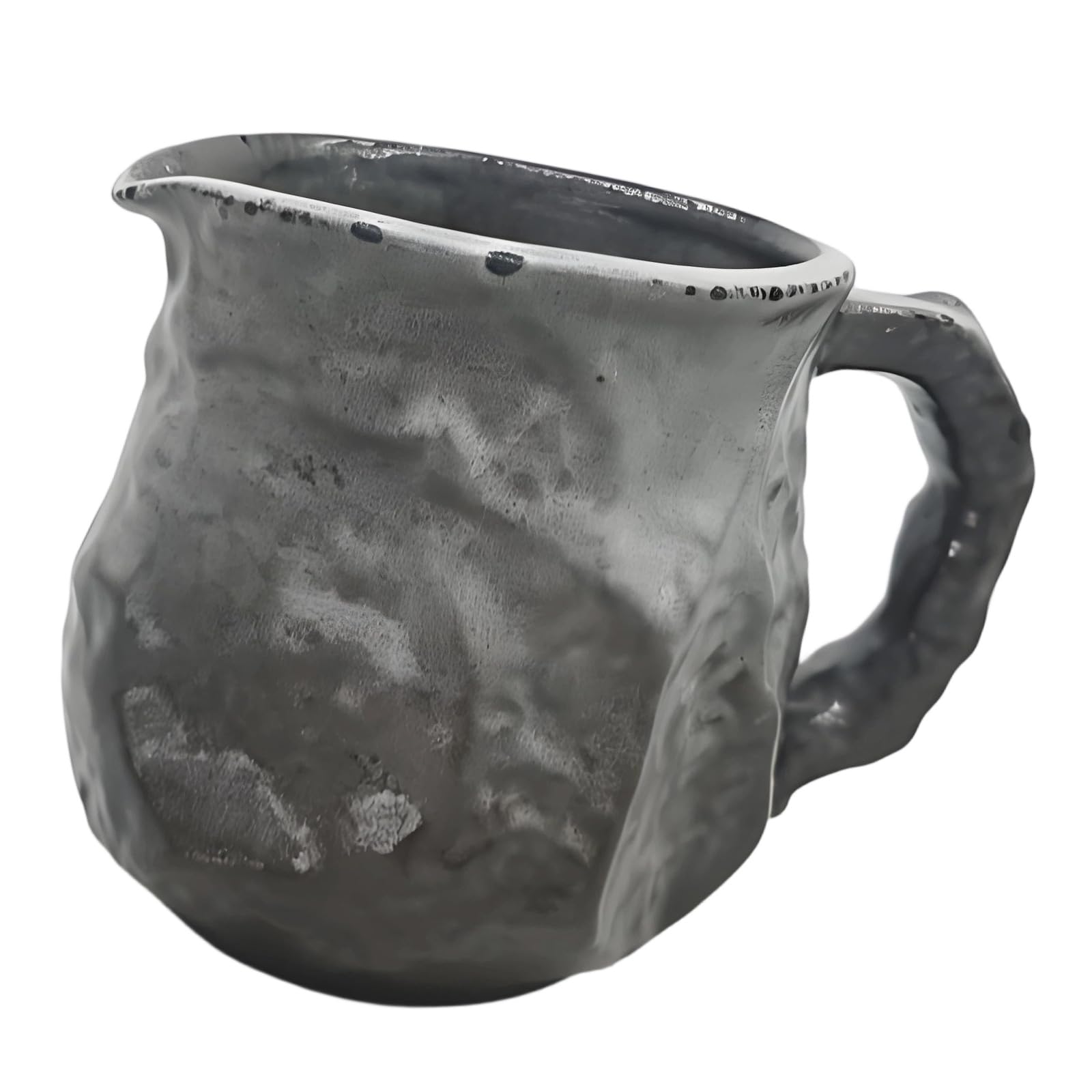 Manual Brew Coffee Pitcher Ceramic Server with Glaze Finish Pouring Spout for Household Counter Beverage Service Manual Brew Server Ceramic Coffee Pitcher Speckled Glaze Spout Handle Countertop Vessel