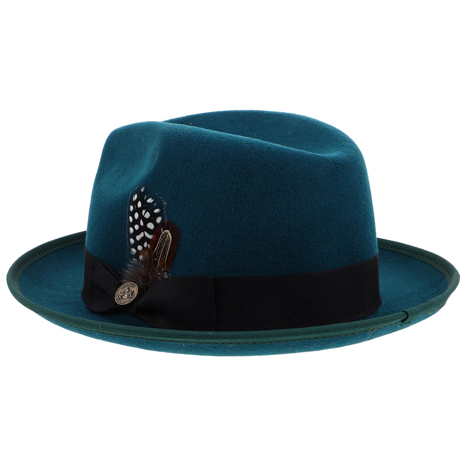 SHERCHPRY Gorro De Lana Sombrero Fedora De Fieltro para Hombre Mujer Sombrero Western De Dos para Bodas y Fiestas