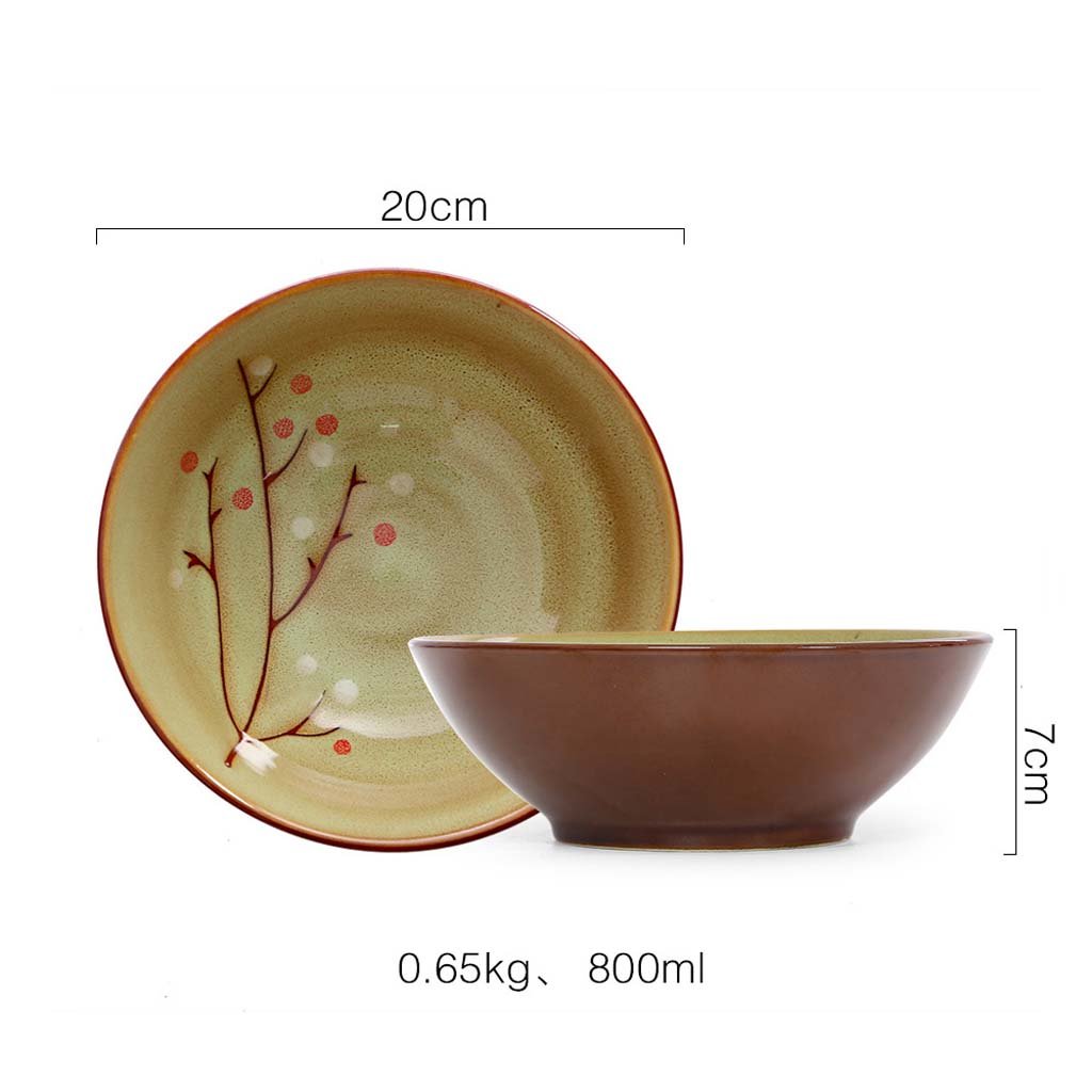 7,8 pouces bol Ramen japonais, bol en céramique Creative, rétro maison soupe bol nouilles sèches grande coutellerie