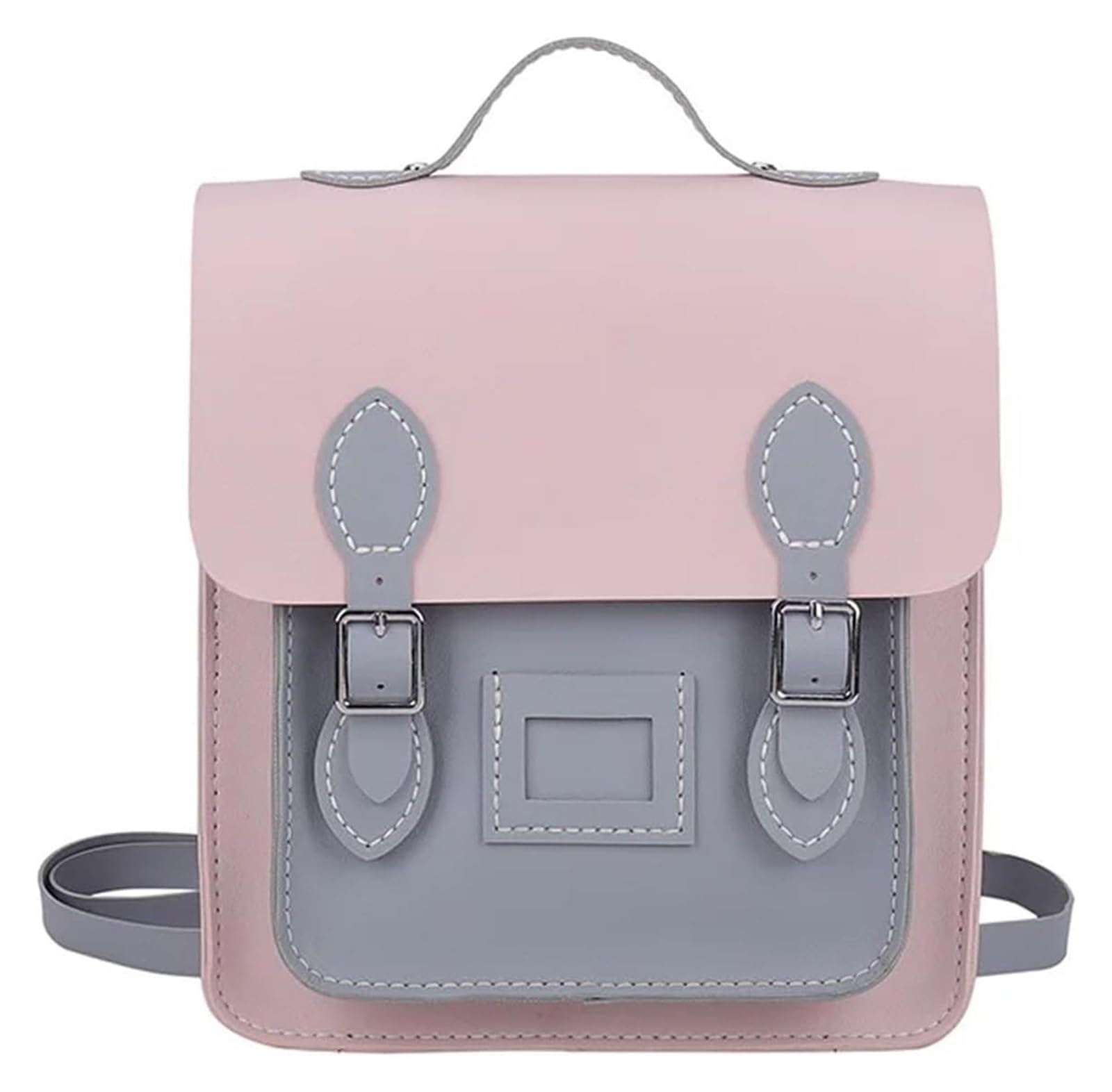 Zestaw do robienia torebek DIY, zestaw toreb ręcznie robionych w stylu vintage Plecak akademicki ręczne szycie szycie materiału DIY tkana torba duża torba pojemna ze skóry Pu(Pink blue)