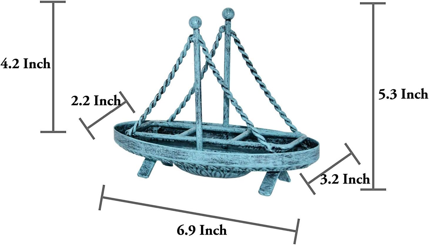Exсluѕіvе OwlGift Metal Sailboat Shaped Napkin Holder, Tabletop Paper Towel Dispenser, Mail Letter Sorter Rack, Document File Storage - Turquoise Crаzу Dеаlѕ OwlGift Metal Sailboat Shaped Napkin Holder, Tabletop Paper Towel Dispenser, Mail Letter Sorter Rack, Document File Storage - Turquoise