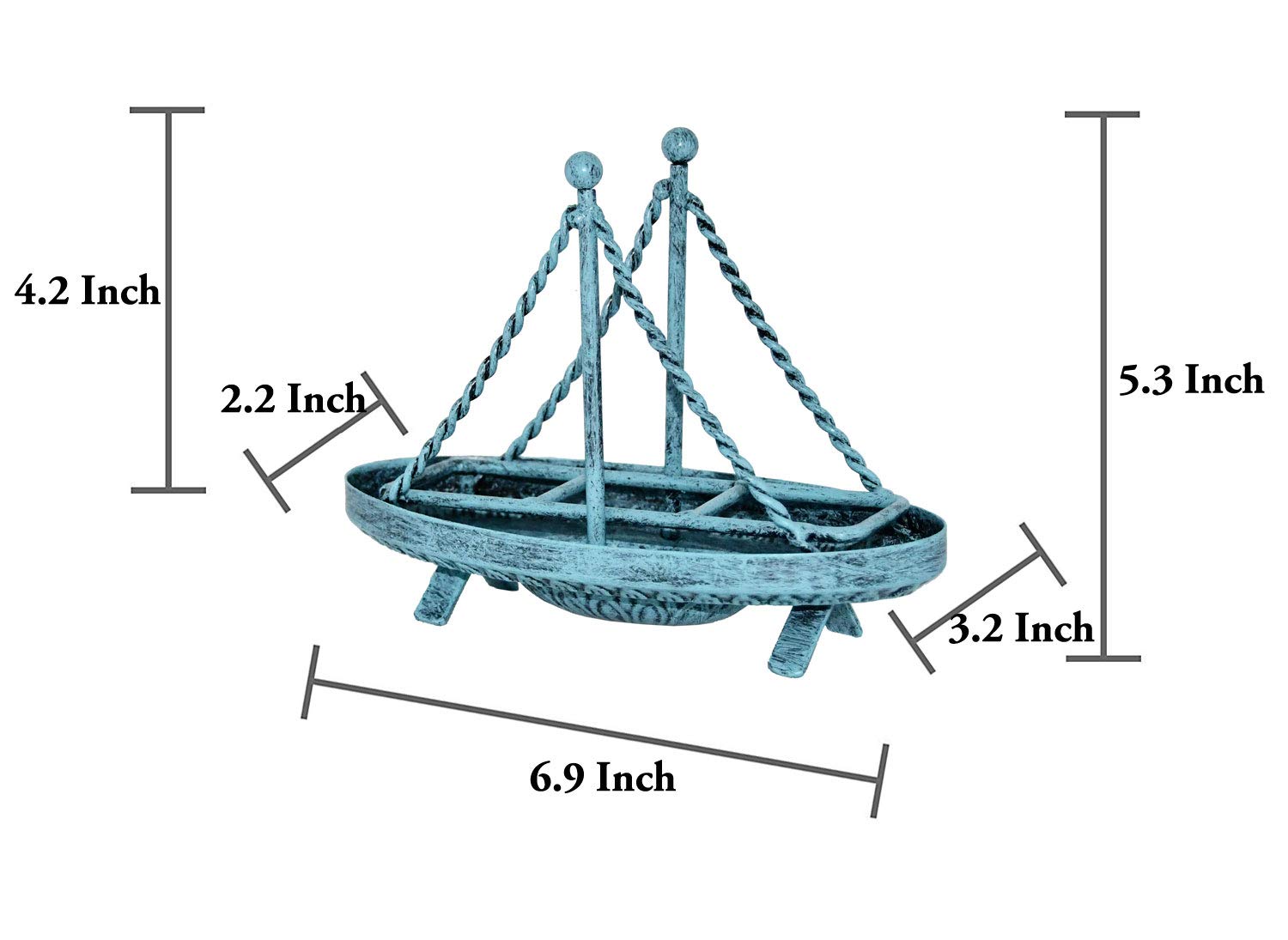 Porte-serviettes En Forme De Paquebot En Fer Noir - Distributeur Serviettes Papier Pour Table - 12.5x13.5x5.5 Cm - Décoration Cuisine Ou Salle à Manger - 14