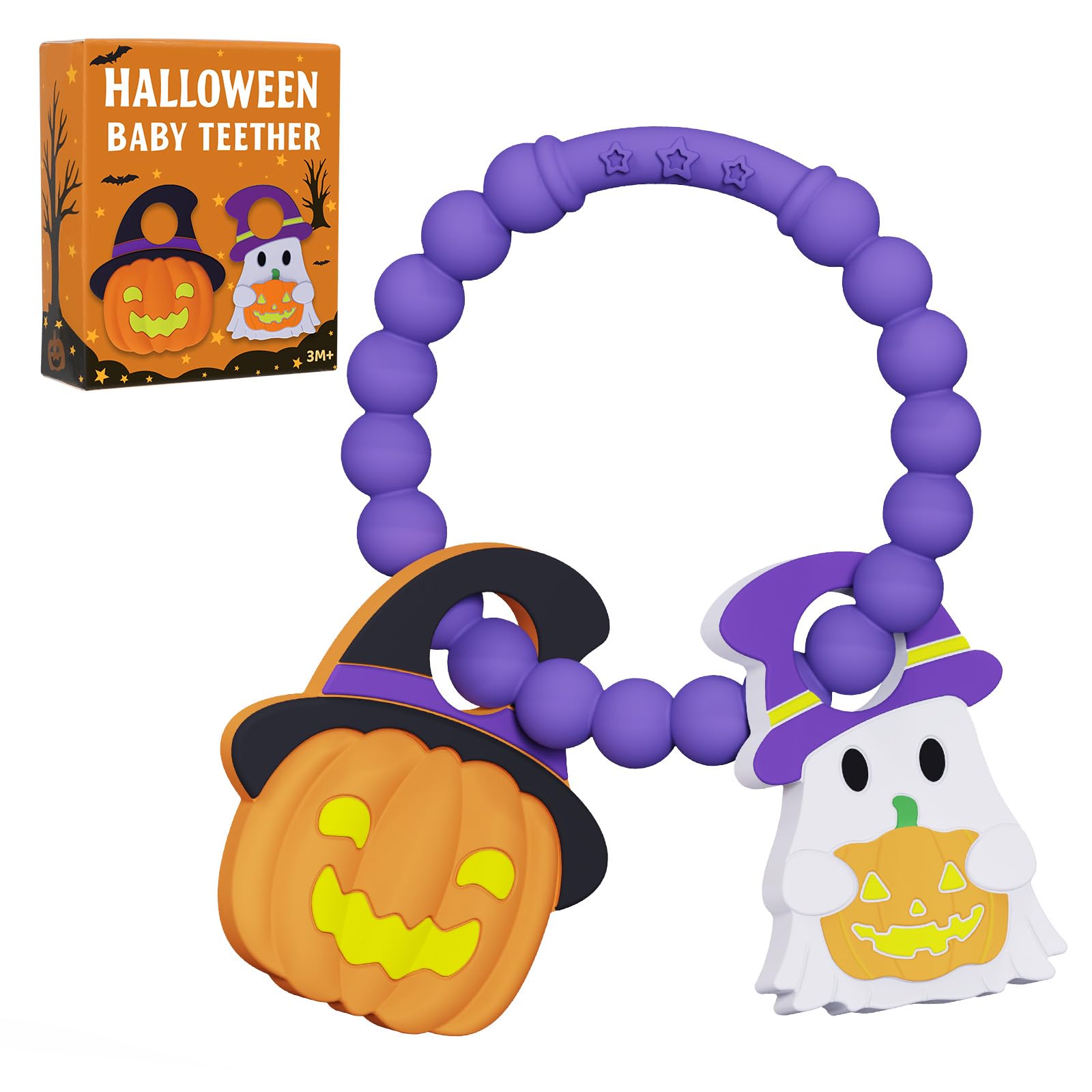 Halloween Baby Teething Toys Pumpkin And Ghost Silicone Teether