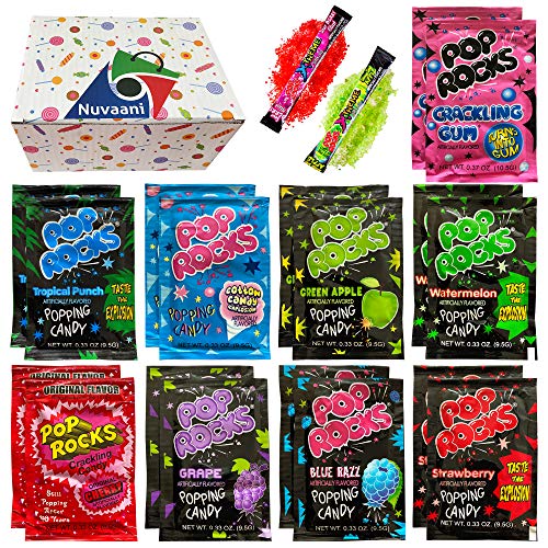 Pop Rocks Candy Assorted Flavor Bulk-Crackling and Popping Candy Variety Pack| 20 Packs of Pop rocks Mixed Party Flavors | Candy Gift Box | Tingling Sensation Family Fun Candy | Genuine, Straight from the Source