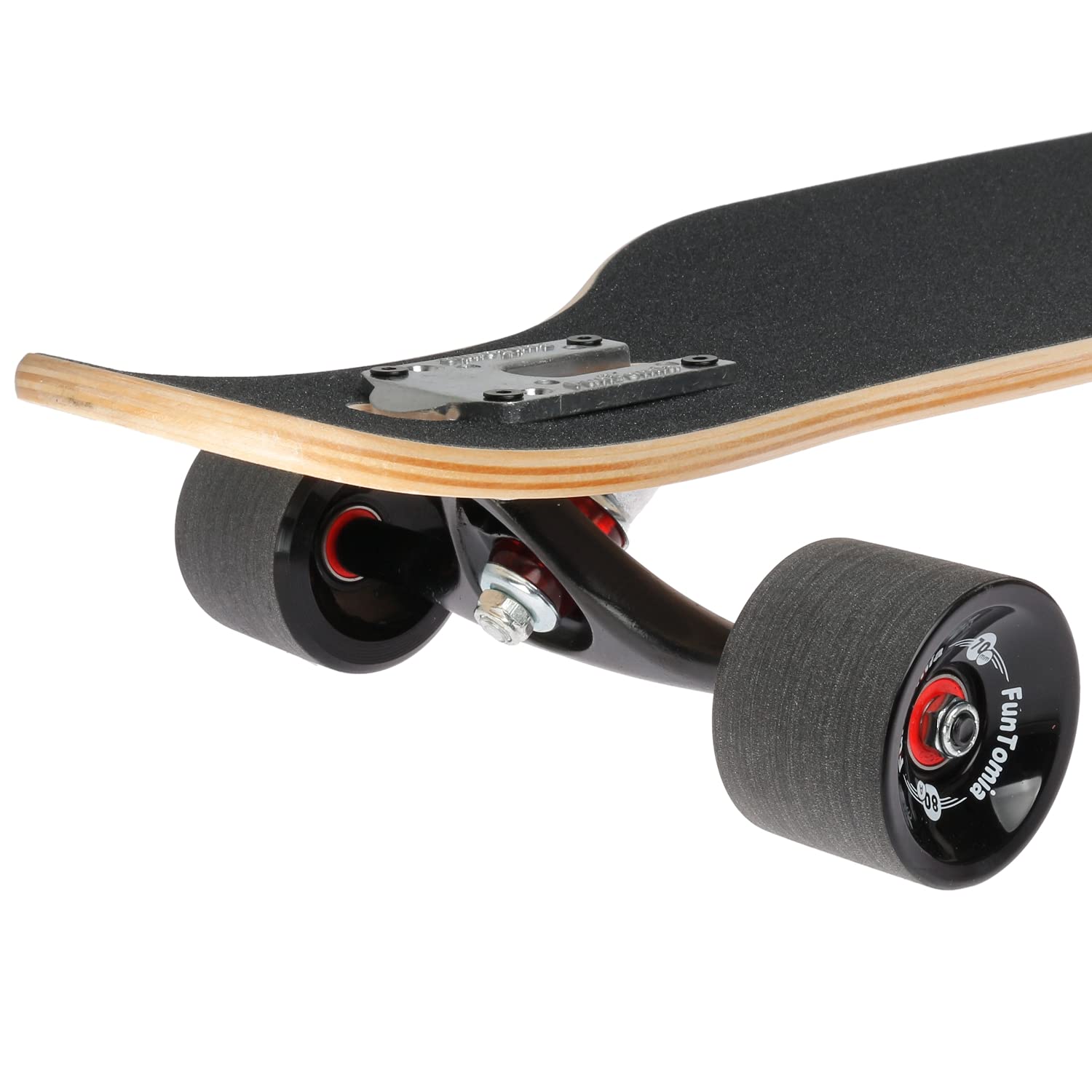 FunTomia Longboard avec 2 niveaux flexibles - Skateboard Drop Through Cruiser - Roulement à billes Mach1 Speed - Outil en T