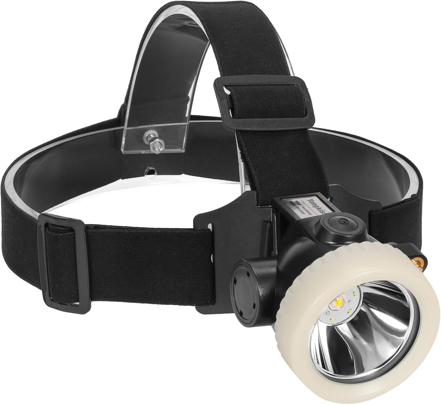 Mining Headlight Coon Hunting Light Mining Lights Rechargeable Mining Cap Lamp Flashlight 7 LEDs Explosion Proof Hard Hat BK3000 for Hunting Fishing Hiking (White)