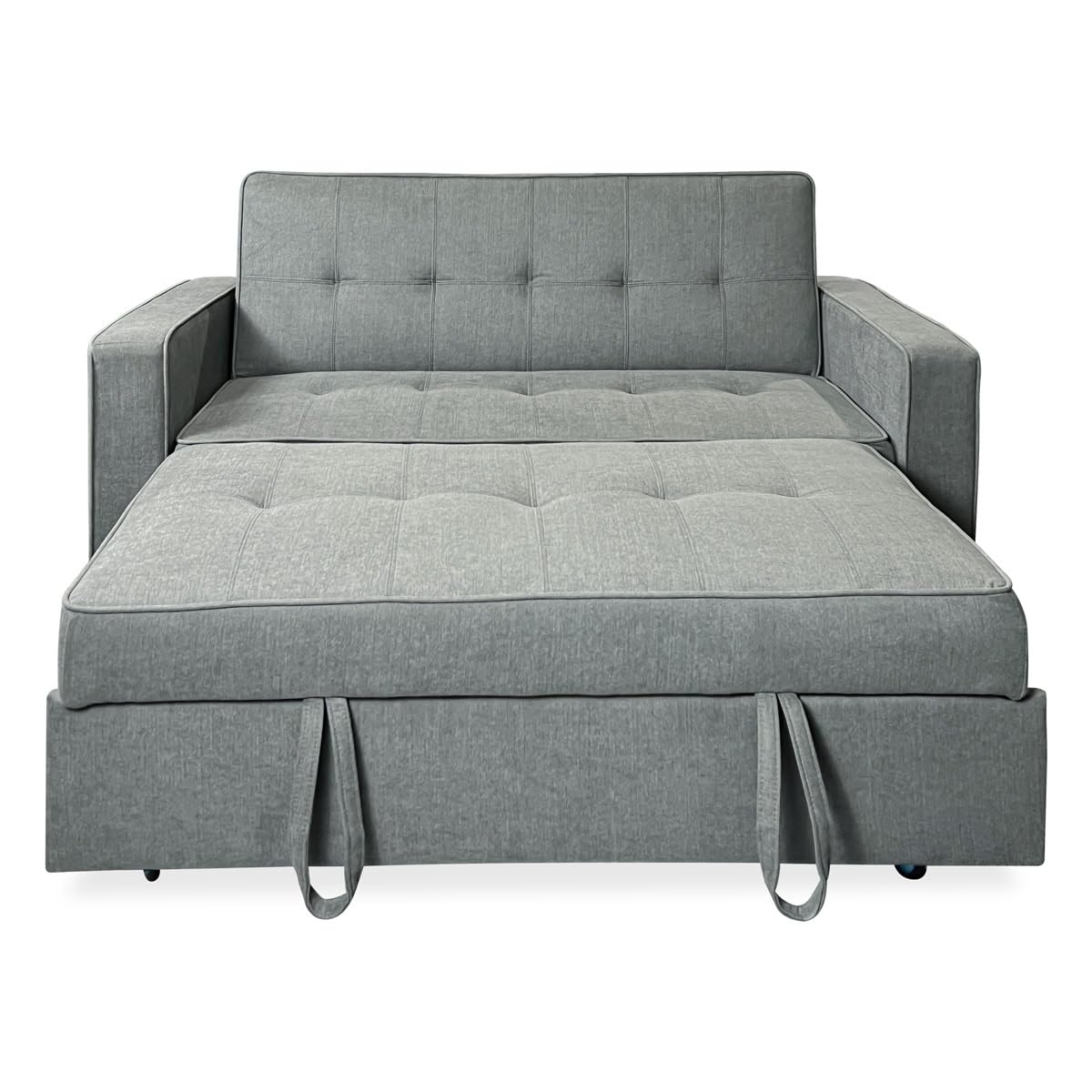 Somnia Descanso - Sofá Cama de 2 Plazas Modelo Volga, Diseño Moderno y Elegante | Práctico y Funcional, con Reposabrazos, Gris