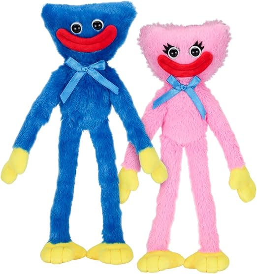 POPPY PLAYTIME Huggy Wuggy & Kissy Missy Smiling Plush Set (Two 14