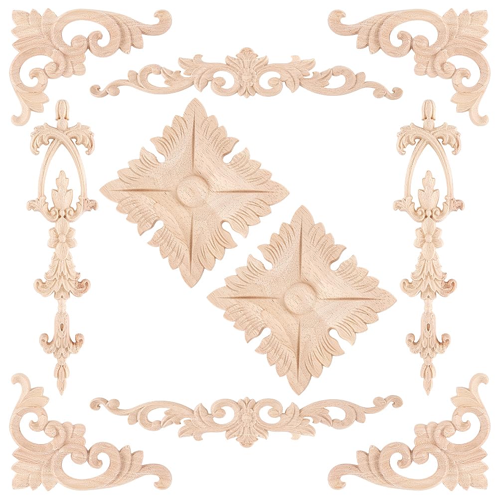 Calcomanías de madera WADORN para decoración de pared esquina espejo y chimeneas