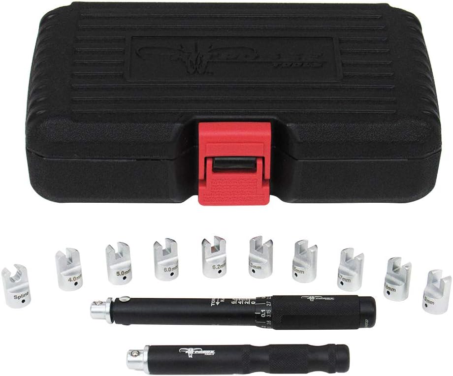 Pit Posse PP3312 Motorcycle Wheel Spoke Torque Wrench Adjustable V2 Key Universal Toolset MX - Adjustable Torque Wrench Set